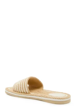Sand striped woven sliders