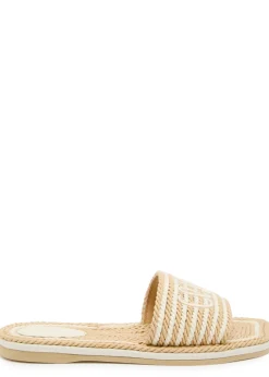 Sand striped woven sliders