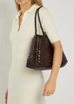 Santa Croce Big woven leather tote bag