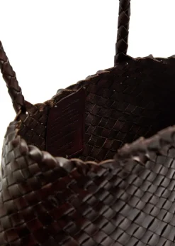 Santa Croce Big woven leather tote bag