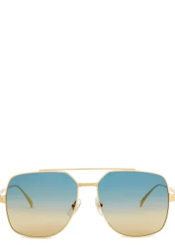 Santos De Cartier gold-tone aviator-style sunglasses