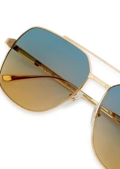 Santos De Cartier gold-tone aviator-style sunglasses