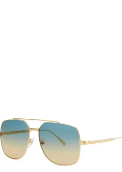 Santos De Cartier gold-tone aviator-style sunglasses