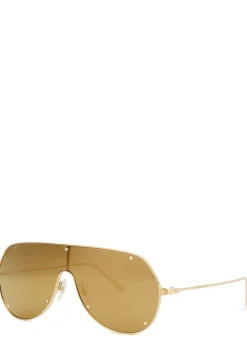 Santos De Cartier gold-tone mask sunglasses