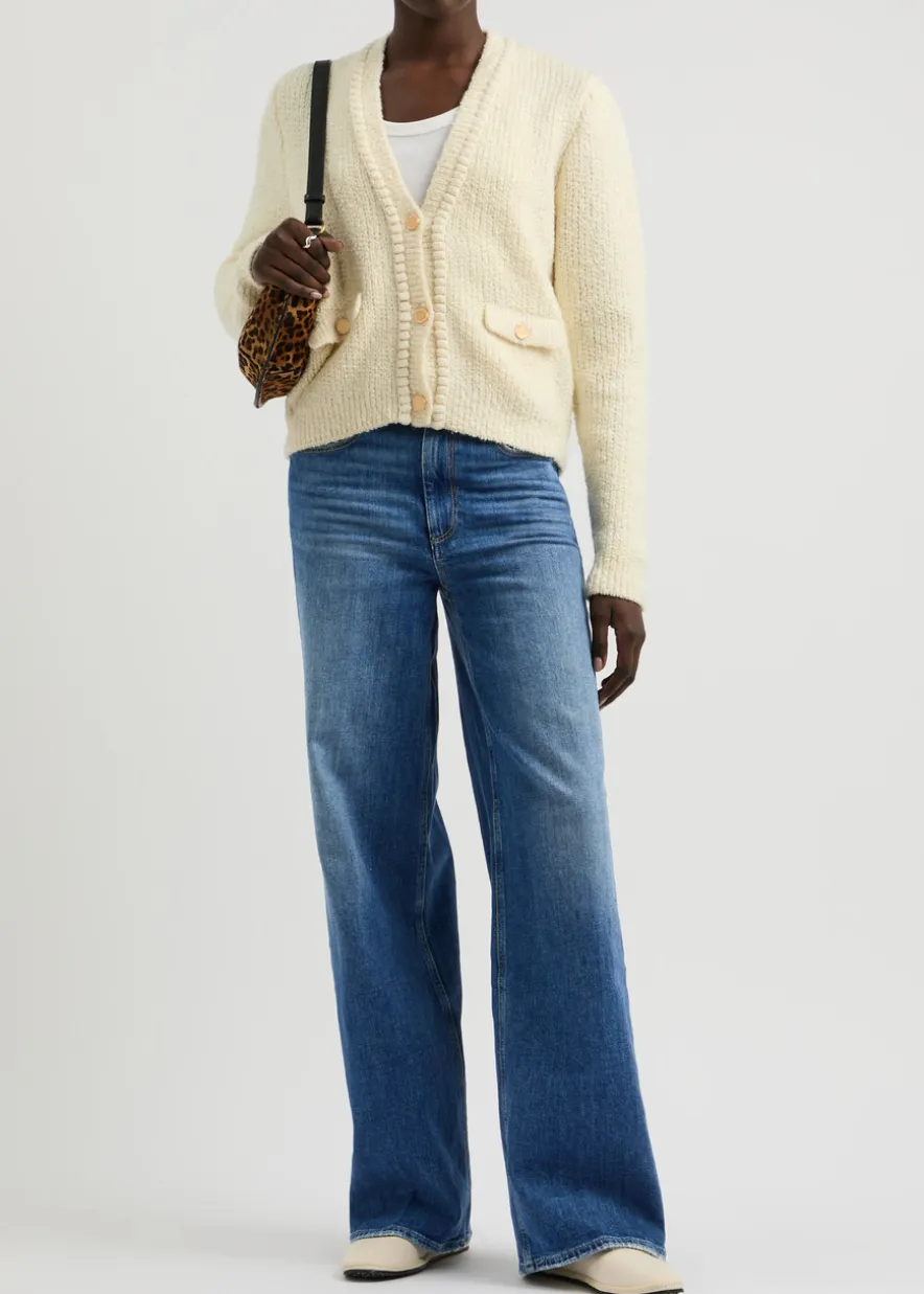 Sasha distressed wide-leg jeans