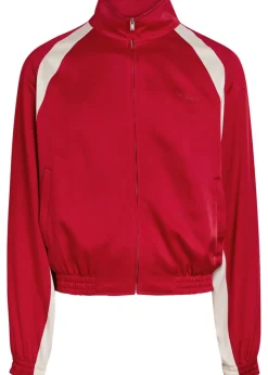 Satin-crepe track jacket