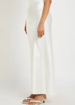 Satin maxi skirt