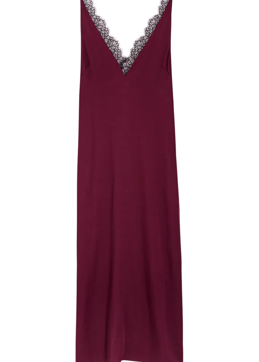 Satin maxi slip dress