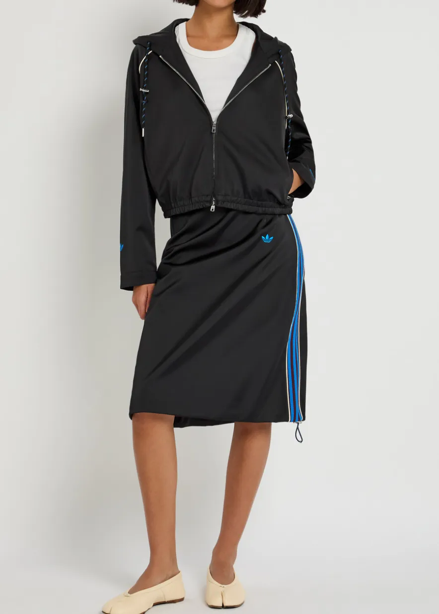 Satin midi skirt