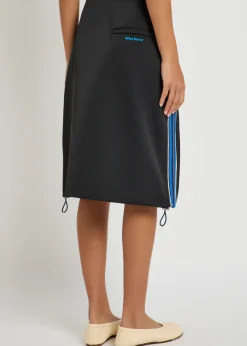 Satin midi skirt