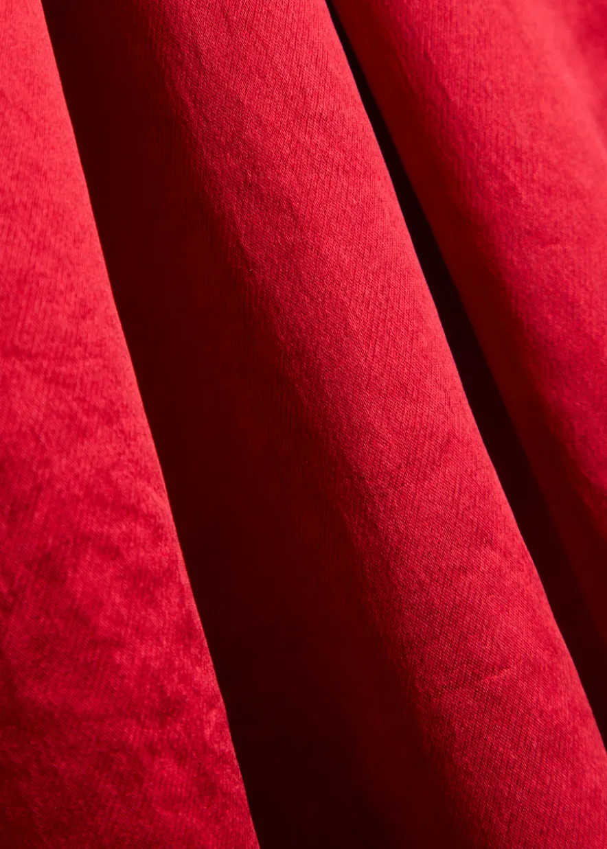 Satin midi tulip skirt