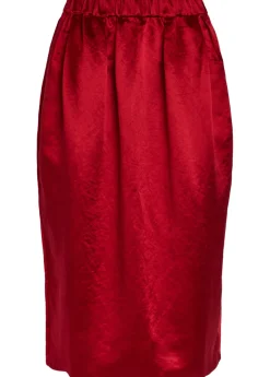 Satin midi tulip skirt