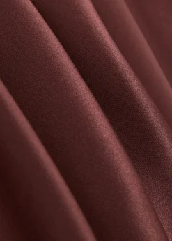Savanna straight-leg satin trousers