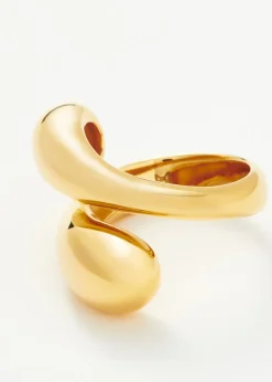 Savi Crossover 18kt gold-plated ring