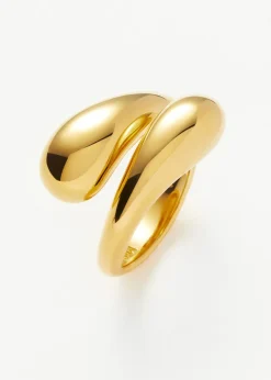 Savi Crossover 18kt gold-plated ring