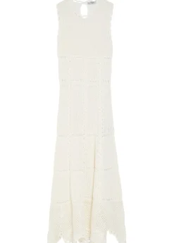 Scalloped crochet cotton maxi dress