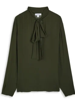Scarf semi-sheer chiffon blouse