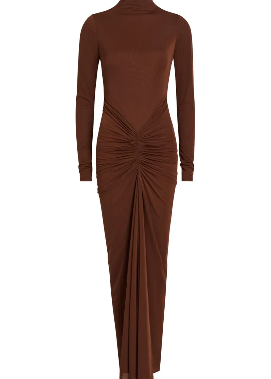Scorpio ruched tissue jersey maxi dress