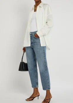 90s cropped straight-leg jeans