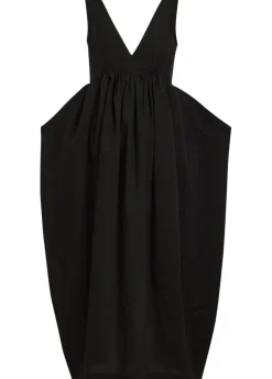 Sculpted cotton-blend poplin maxi dress
