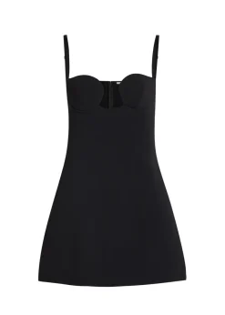 Sculpted crepe mini dress