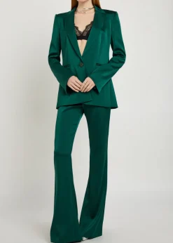 Sculpted satin blazer