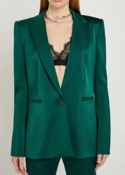 Sculpted satin blazer