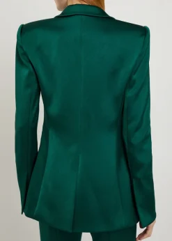Sculpted satin blazer