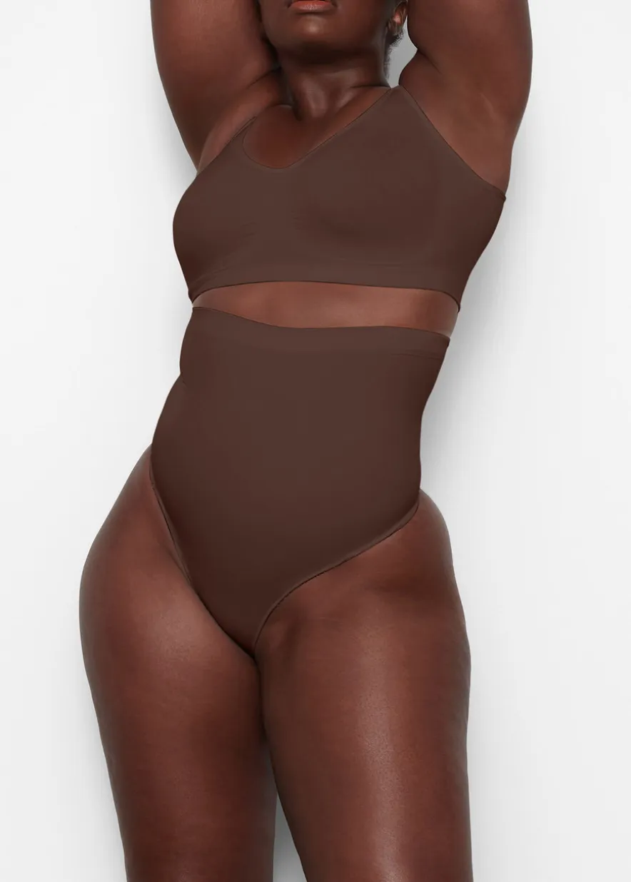 Seamless sculpt high-waisted thong