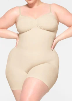 Seamless sculpt mid-thigh bodysuit