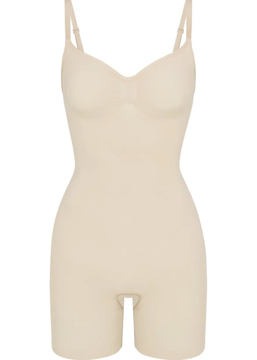 Seamless sculpt mid-thigh bodysuit