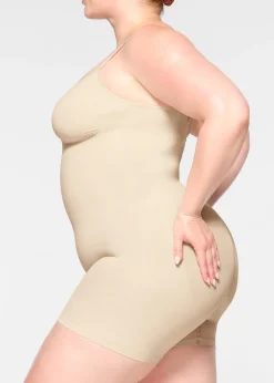 Seamless sculpt mid-thigh bodysuit