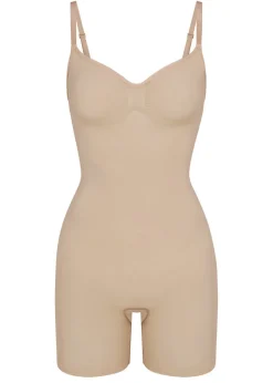 Seamless sculpt mid-thigh bodysuit