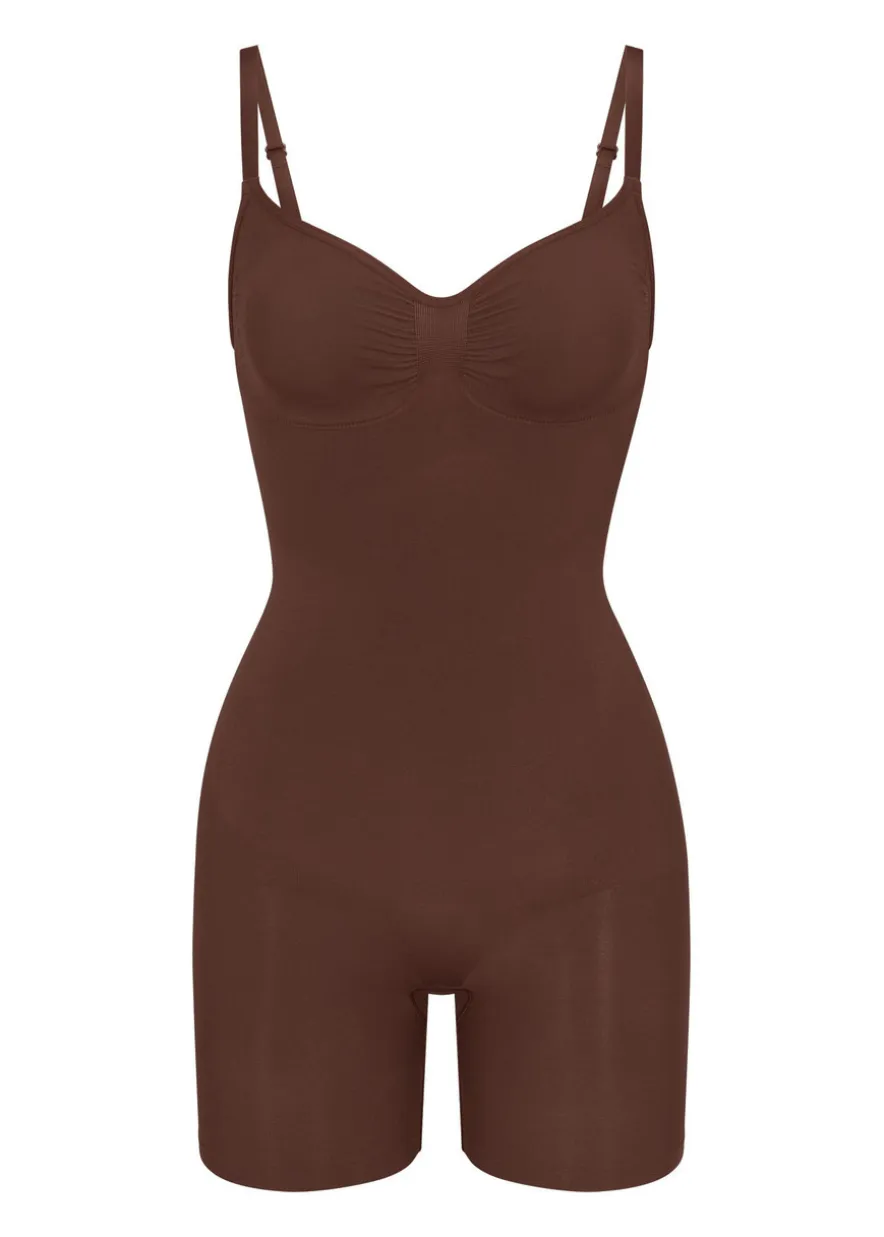 Seamless sculpt mid-thigh bodysuit