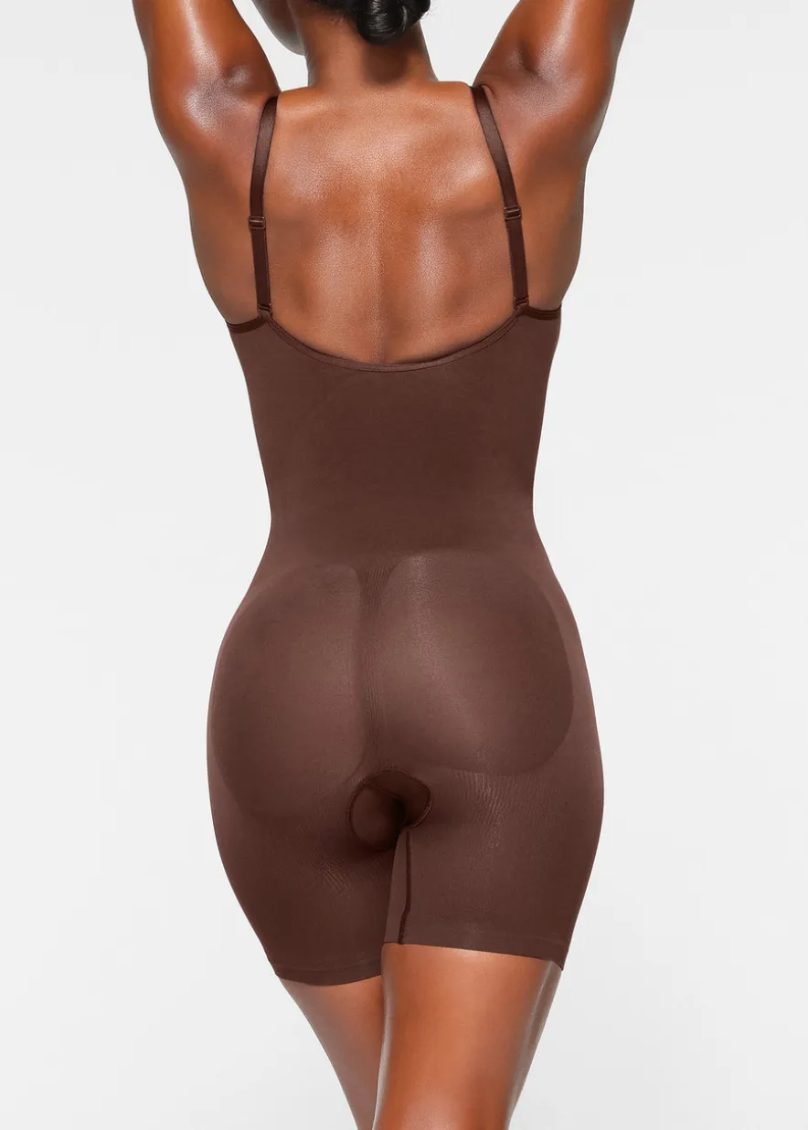 Seamless sculpt mid-thigh bodysuit