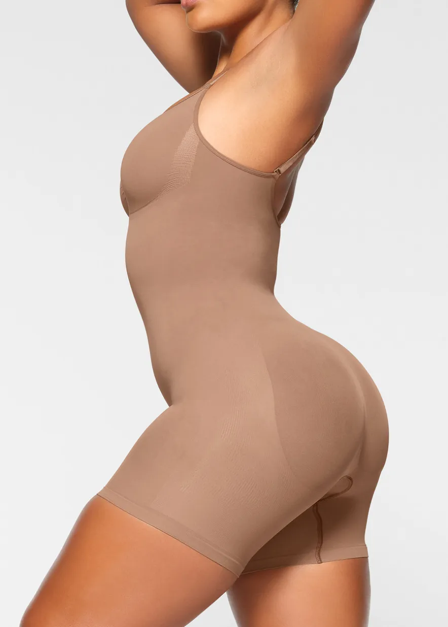 Seamless sculpt mid-thigh bodysuit