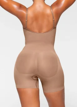 Seamless sculpt mid-thigh bodysuit