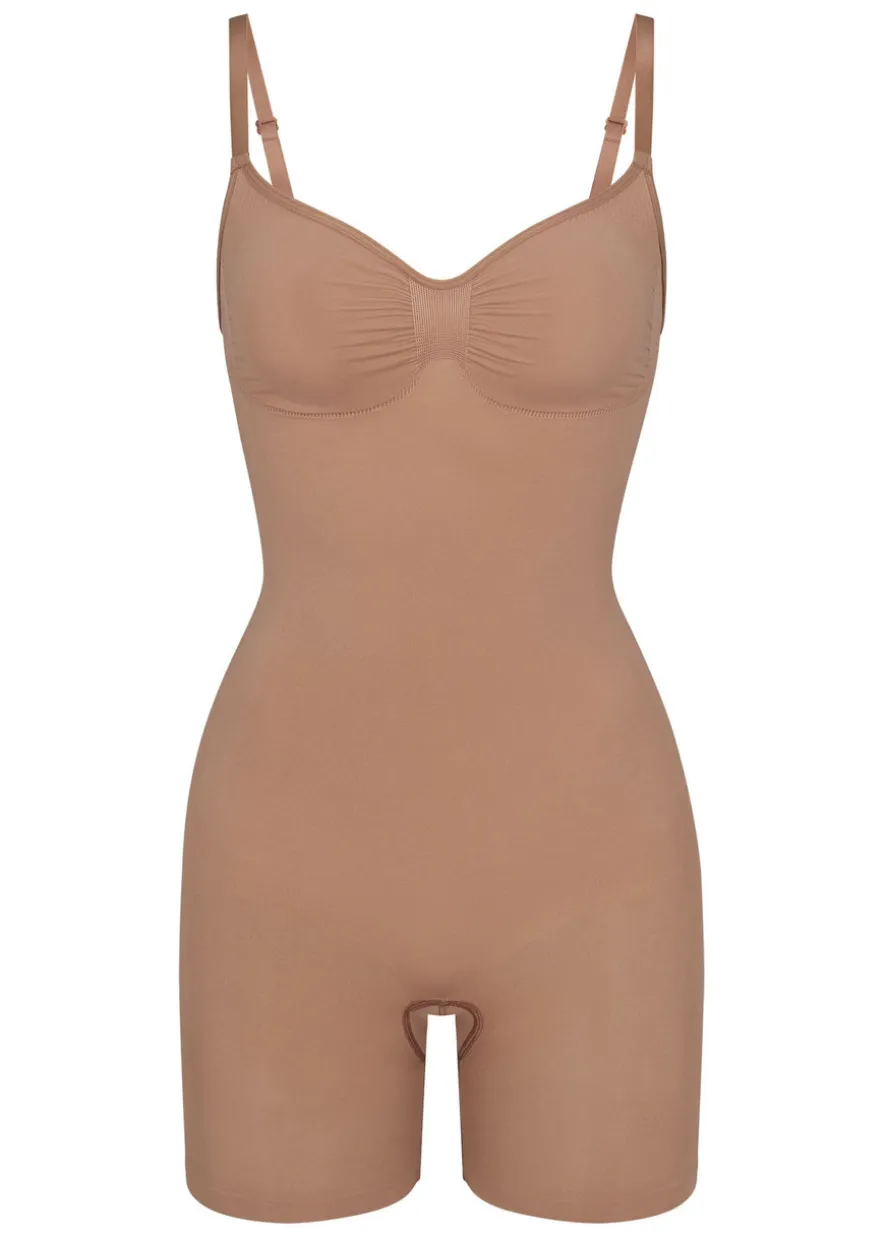 Seamless sculpt mid-thigh bodysuit