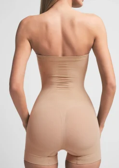 Seamless sculpt strapless shortie body