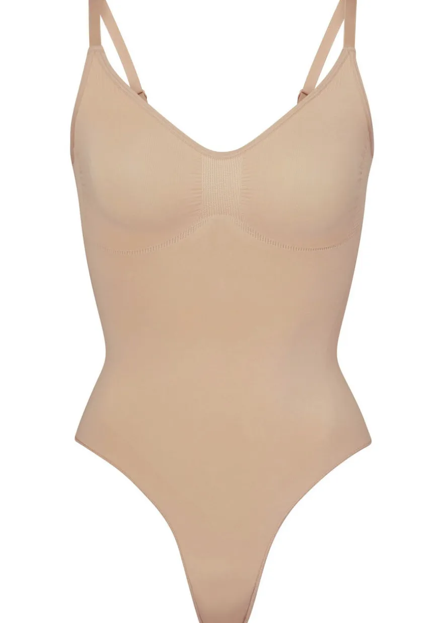 Seamless sculpt thong bodysuit