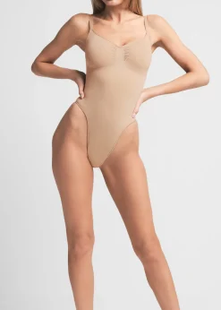Seamless sculpt thong bodysuit