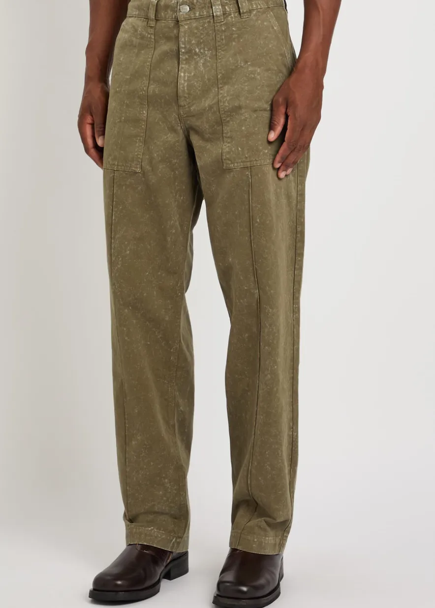Searcher straight-leg cotton trousers