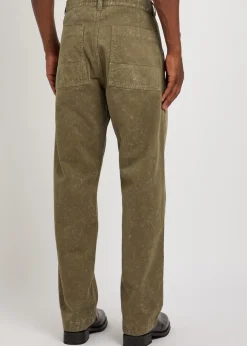 Searcher straight-leg cotton trousers
