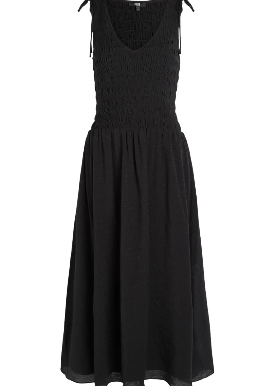 Sebestian shirred woven midi dress