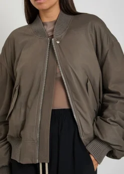 Secchia Flight padded leather bomber jacket