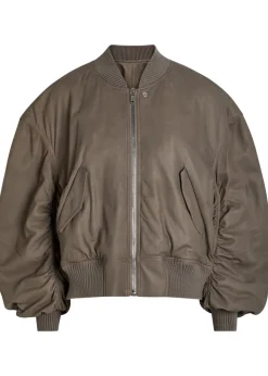 Secchia Flight padded leather bomber jacket