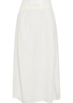 Sellotape-effect silk midi skirt