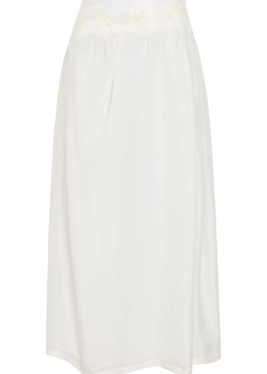 Sellotape-effect silk midi skirt