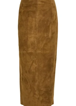 Selly suede midi skirt