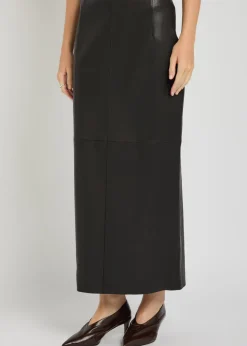 Selly suede midi skirt